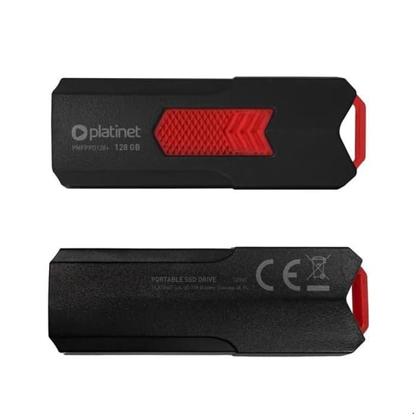 Platinet 128 GB bærbar SSD-disk i sort