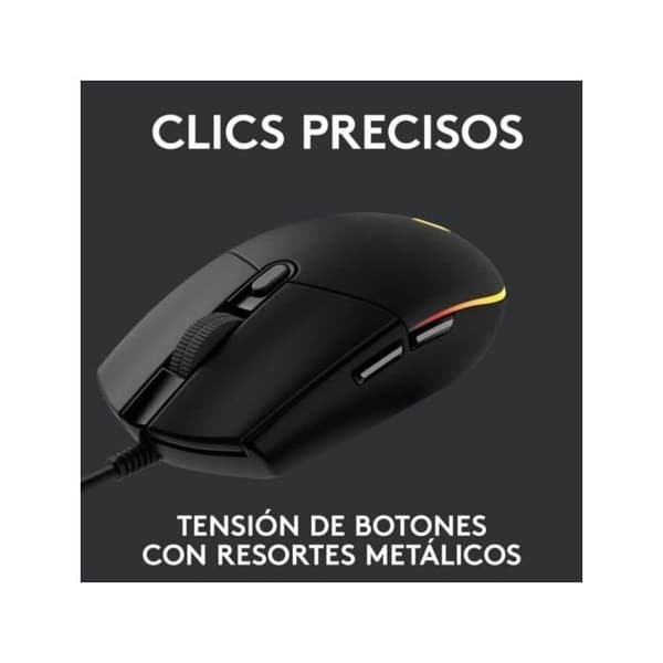 Souris Gaming - LOGITECH - G102 LIGHTSYNC - Kable - 6 Knapper - Optisk - Sort