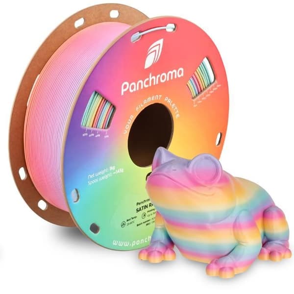 3D-printer filament - POLYMAKER - PolyTerra PLA - Satin Rainbow - Bioplast - 190-230°C