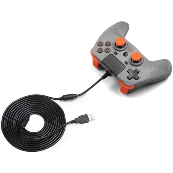 Gamepad - SNAKEBYTE - 4S Rock Controller - Kablede - Vibration - Grå