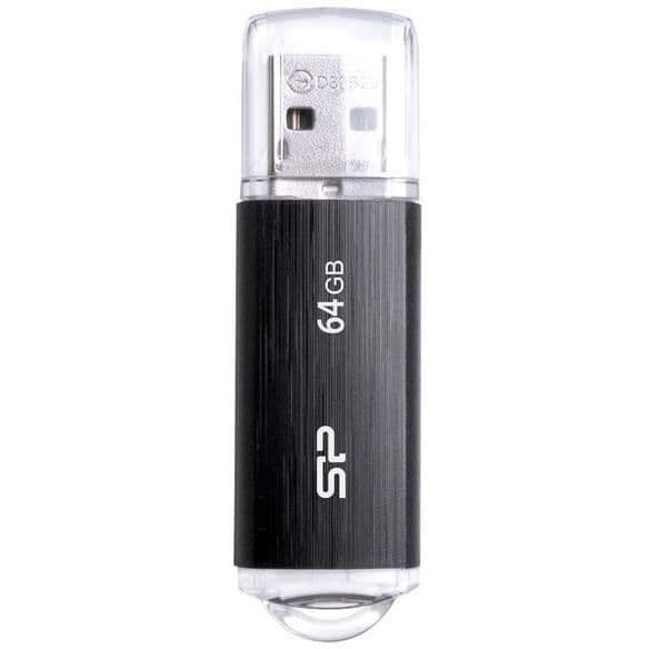 SILICON POWER USB 2.0 Ultima U02 - 64 GB - Sort