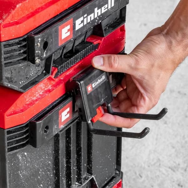 Einhell Crochet dobbelt E-Case (støtte til E-Case med sideprofil, maksimal belastning 5 kg, klipsmontering)