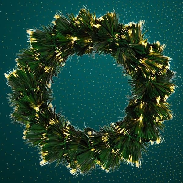 Julekrans med LED-lys 50 cm