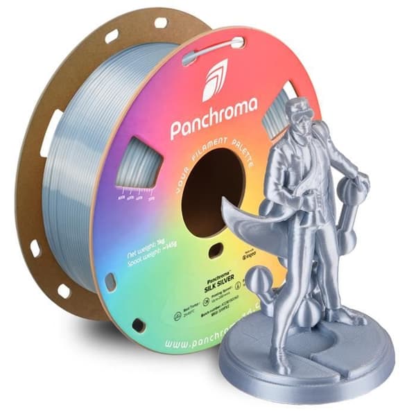 Filament 3D - POLYMAKER - PolyTerra PLA - Silk Silver - PLA bioplast - 190–230°C