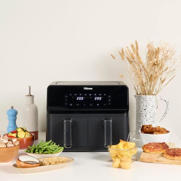 Luftfritös - TRISTAR - FR-9026 - Dubbelkorg 8L - 2700W - 8 Program