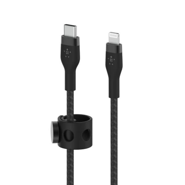 USB-C/Lightning Forbindelseskabel - Belkin - 2m - Sort - Silikone - MFI-certificeret