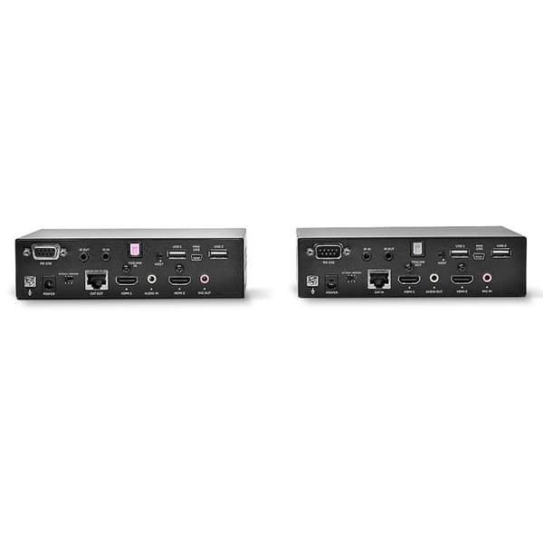 HDMI KVM - HDBaseT - Kaksoispää - 100m - USB - IR - RS232