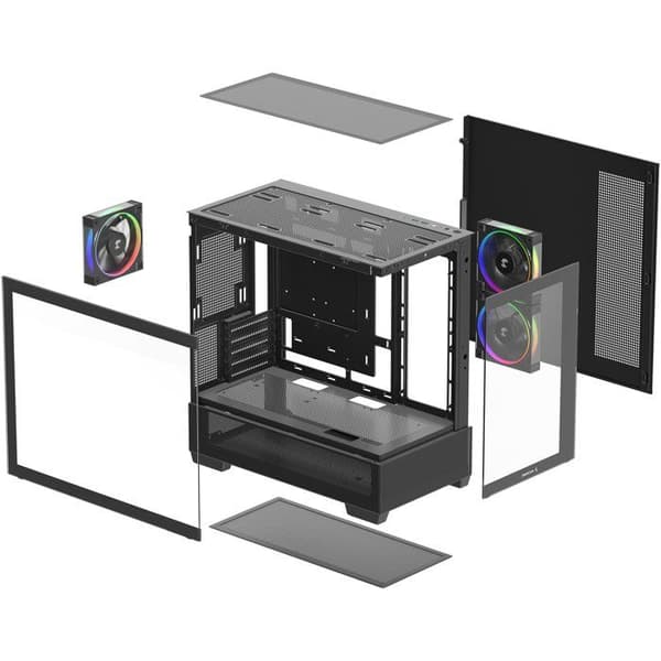 PC-kabinet - DEEPCOOL - CG380 3F - Midtårn - Micro-ATX - 3 inkluderede ARGB-vifter