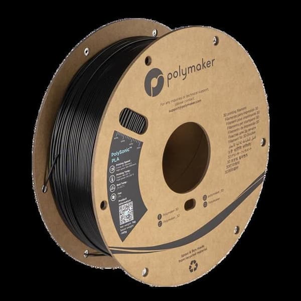 Filament PLA - POLYMAKER - Høj Hastighed - Sort - 1.75mm - FDM Print