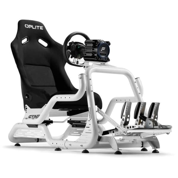 Simuleringscockpit - OPLITE - GTR S8 Infinity Force - Kolfiberstål - Vit - Högpresterande simracing