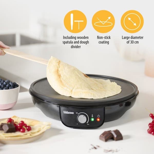Tristar Crepe maker 1000 B 30 cm Sort