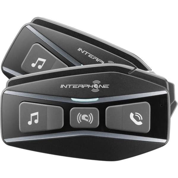Intercom moto Bluetooth - INTERPHONE - UCOM16 - Mesh-forbindelse - 2 intercommer - Sort