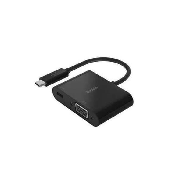 USB-C VGA-adapter - BELKIN - 60W - Sort - 1920x1080 - Til bærbare computere og tablets