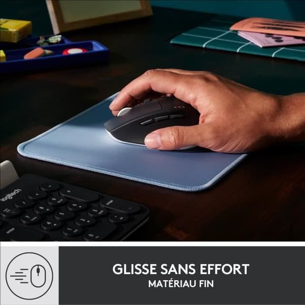 Musemåtte - Logitech - Studio Series - Let glide - Blågrå