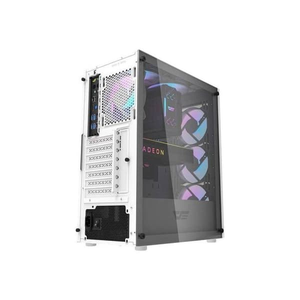 PC-chassi Darkflash DK352 Plus Vit + 4 ARGB-fläktar