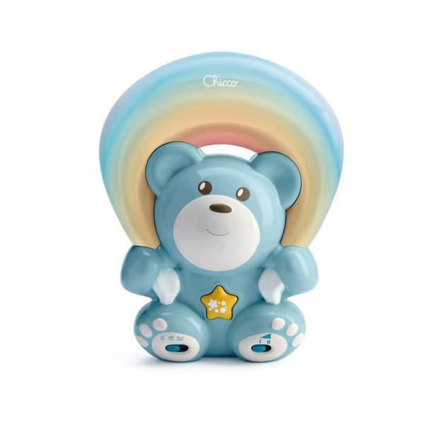 CHICCO Bear Rainbow projektor Blå