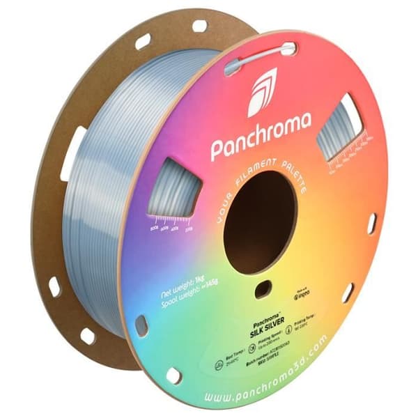 Filament 3D - POLYMAKER - PolyTerra PLA - Silk Silver - PLA bioplast - 190–230°C