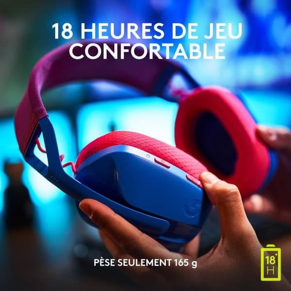 Gaming headset - Trådløs - Logitech G - G435 Lightspeed - Blå