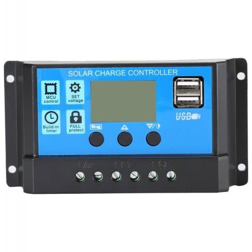 Solpanel 120W, 12V + Laddningsregulator