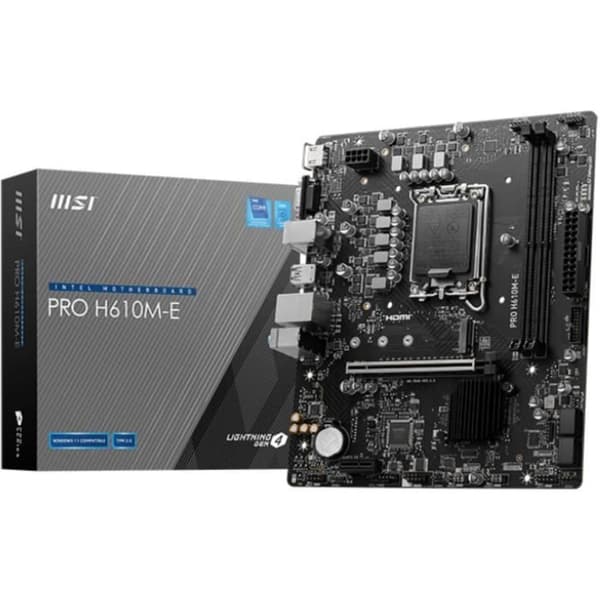 Moderkort - MSI - PRO H610M-E Intel H610 LGA 1700 micro ATX