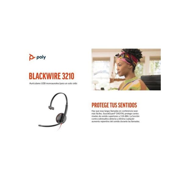 HP Poly Blackwire 3210 Monaural