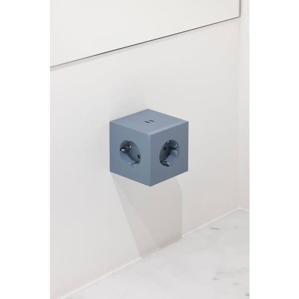 Multiprise Square 2 vägg med 2 USB C-portar 30W AVOLT Blå