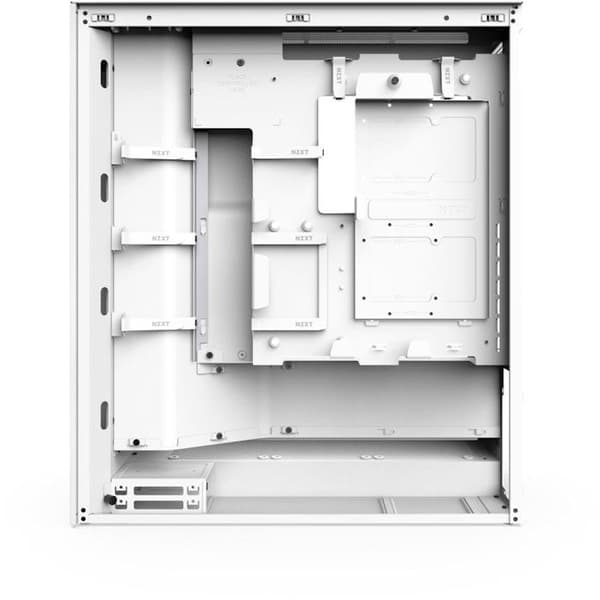 PC-chassi Medium Tower - NZXT - H7 Flow RGB (2024) - Inbyggd RGB - Färg Vit - Optimerad luftflöde