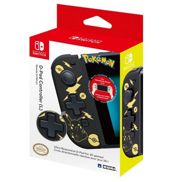 HORI - Nintendo Switch D-Pad Controller (L) Pikachu Black & Golden Edition
