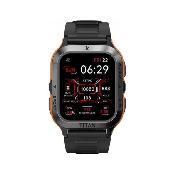 Intelligent klocka Maxcom FW67 Titan Pro Grafit/Orange