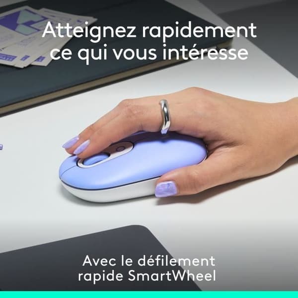 Mus - Trådlös - Logitech - Pop Mouse - Lila