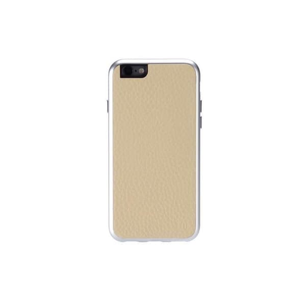 Hus - JustMobile - AluFrame Läder - iPhone 6 - Beige - Läder, TPU