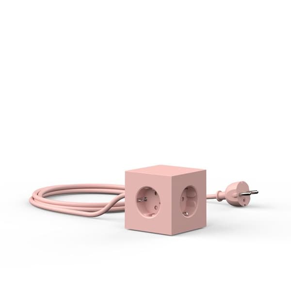 Multiprise Square 1 Usb-c 30W, 1.8M AVOLT Rosa