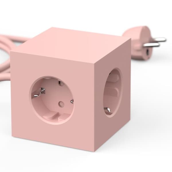 Multiprise Square 1 Usb-c 30W, 1.8M AVOLT Rosa