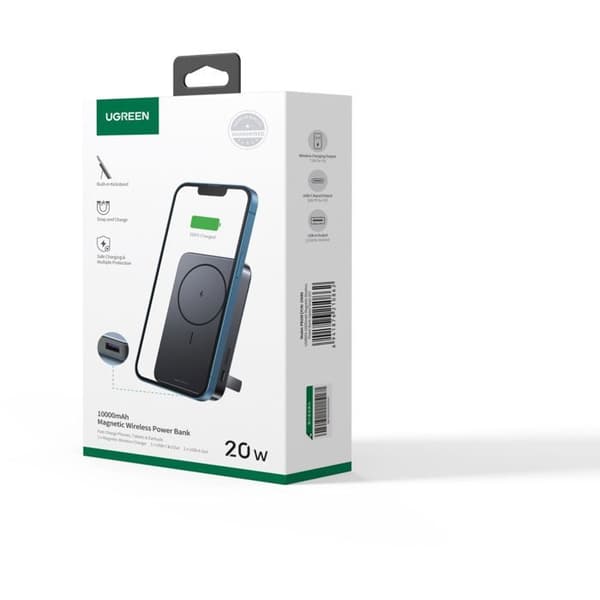 Extern batteri - UGREEN - 10,000 mAh - 20W - Grå