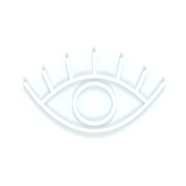 Neonbelysning Eye CANDY SHOCK Vit