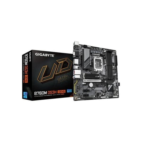 Moderkort - GIGABYTE - B760M DS3H GEN5 - Format Micro-ATX - Chipset Intel B760 - PCIe 5.0