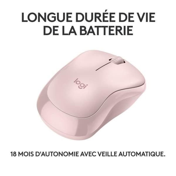 Mus - Trådlös - Logitech - M240 Silent - Rosa