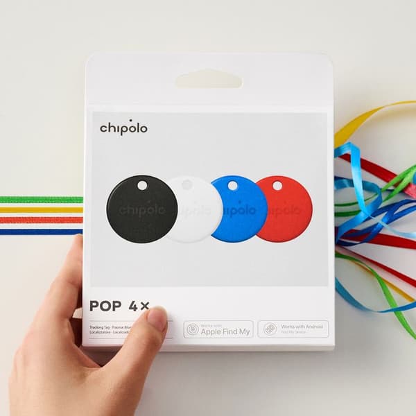 POP TRACKER NYCKELRING X4 APPLE OCH ANDROID SVART RÖD VIT BLÅ