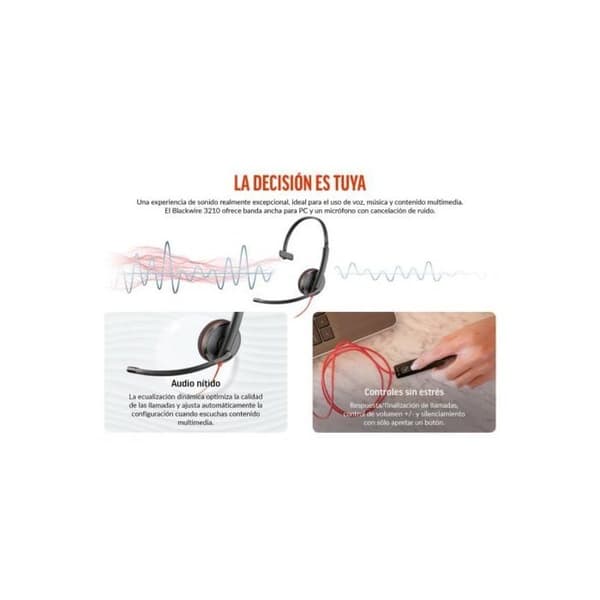HP Poly Blackwire 3210 Monaural