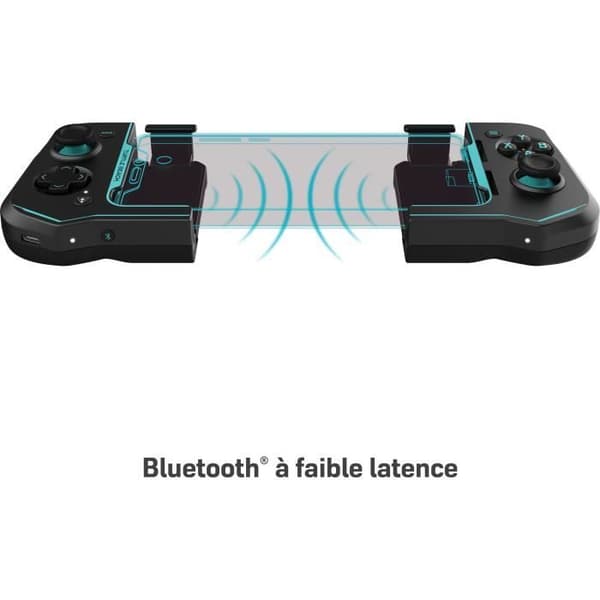 Android mobil gamepad - Turtle Beach Atom - Bluetooth - Svart/Cyan