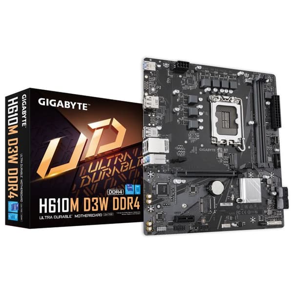 Moderkort - GIGABYTE - H610M D3W DDR4 - Format Micro-ATX - Chipset Intel H610 - DDR4