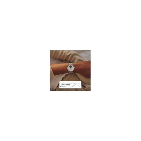WITHINGS ScanWatch 2 - Förbindelseklocka hälsa ECG SpO2 temperatur 38mm Vit