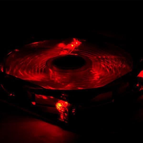 Nox Cool Fläkt 12cm Led Röd