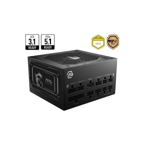 MSI MAG A850GL PCIE5 II ATX 3.1 850W 80 Plus Guld Modular