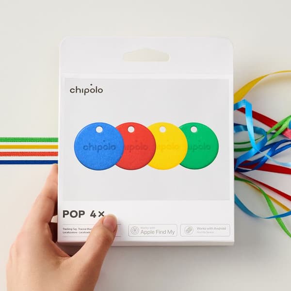 POP TRACKER NYCKELRING X4 APPLE OCH ANDROID RÖD BLÅ GUL GRÖN