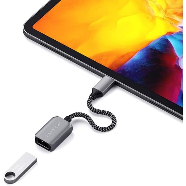 USB-C-adapter - Satechi - USB A 3.0 - Svart - Flätad - SuperSpeed 5 Gbps
