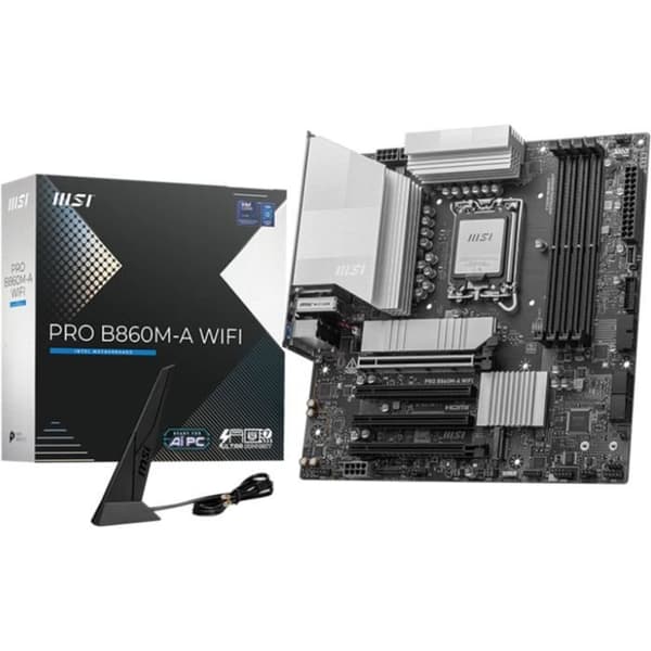Moderkort - MSI - PRO B860M-A WIFI Intel B860 LGA 1851 (Socket V1) micro ATX
