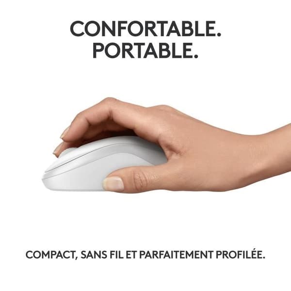 Mus - Trådlös - Logitech - M240 Silent - Vit
