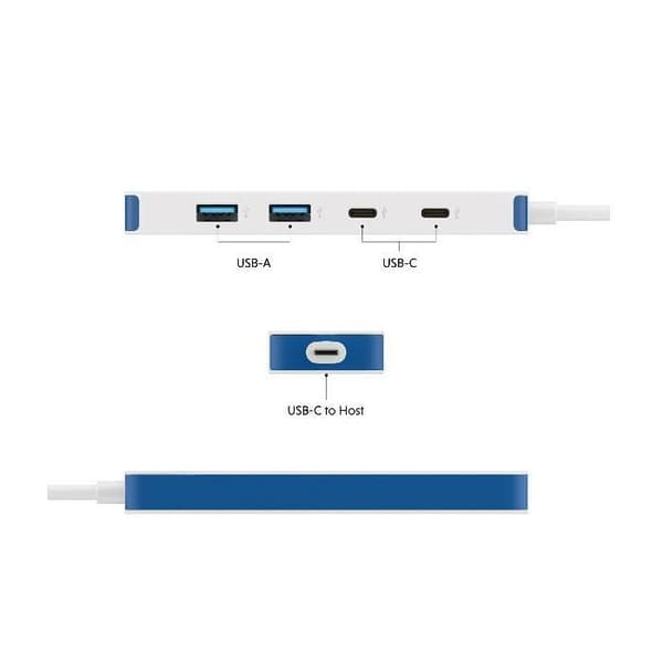 Flex 4-port USB-C-kombinationshub (blå)