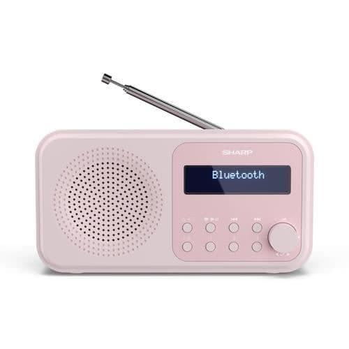 Radiopportabel - SHARP - DR-P420 (PK) - DAB/DAB+/FM - Bluetooth - USB/batteri strömförsörjning